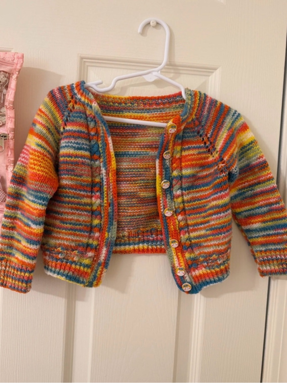 VINTAGE - HANDMADE Striped Knit Cardigan